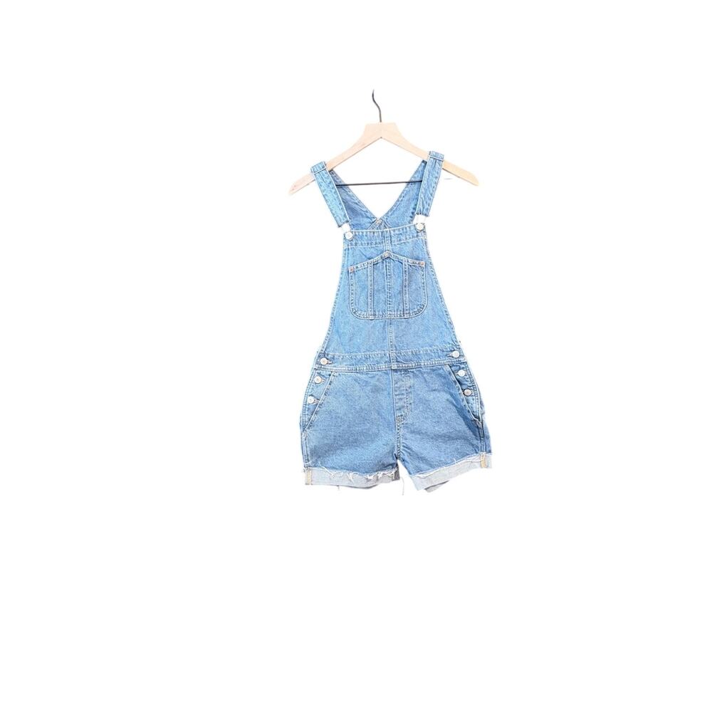 Old Navy Light Blue Denim Short Overalls Romper